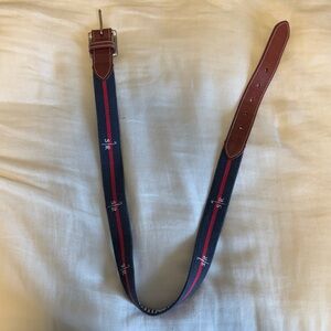 Stylish Peter Millar Blue and Red Men's Belt